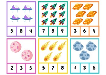 Preview of numbers 1-12 matching objects (space, farm, dice, ten-frame, Hmong words)