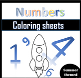 numbers coloring kids pages