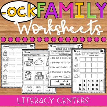 Ock Word Family Worksheets Ock Family Ock Word Family Ock Worksheets