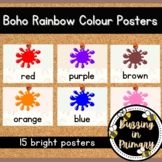 Boho Rainbow / Neutral Colour Posters and Classroom Decor