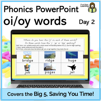 Preview of oi/oy Day2 Phonics Phonemic Awareness Digital PowerPoint