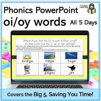 Preview of oi/oy Day5 Phonics Phonemic Awareness Digital PowerPoint