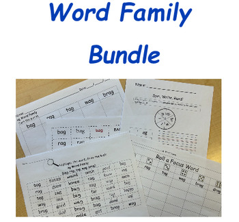 Preview of old Word Family Bundle