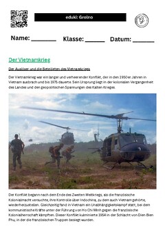 Preview of on German: The Vietnam War USA Crime - Texts + Assignments