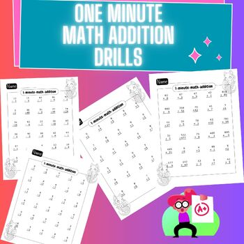 Preview of one minute math addition drills