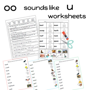 oo sounds like u worksheets by sailing through the common core tpt