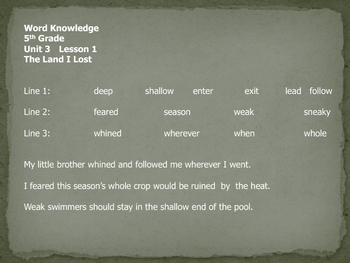 Preview of open court unit 3 word knowledge