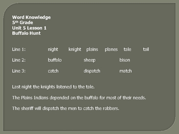 Preview of open court unit 5 word knowledge