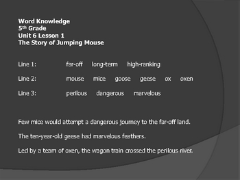 Preview of open court unit 6 word knowledge
