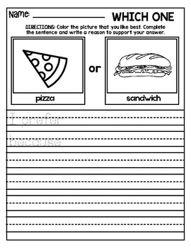 opinion writing kindergarten / Kindergarten Opinion Writing Worksheets