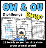 ou and ow sounds Game NO PREP Bingo