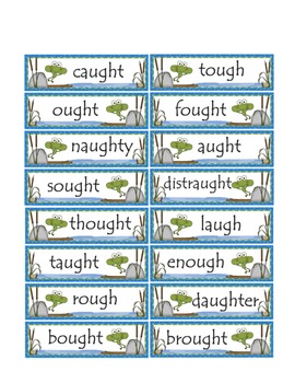 ough and augh Word Sort (Frogs) by Krystal White | TpT