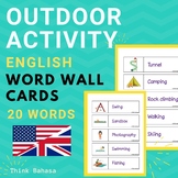 outdoor activity ENGLISH vocabulary word wall for EFL ESL 