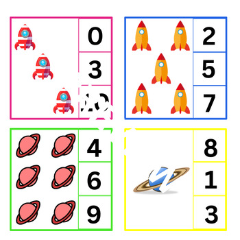 outer space math activities count & clip cards|counting to 10 worksheet ...