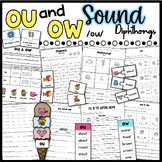 ow and ou sounds Worksheets Diphthongs