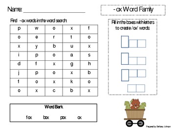 Ox Word Family Printables Kindergarten Mom - vrogue.co