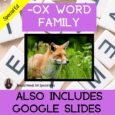 ox Word Family  and misc short o words for Special Educati