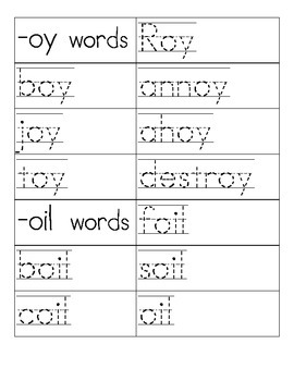 oy and oi word families by meghan manion teachers pay teachers