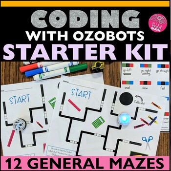 Preview of ozobot™ Mazes Starter Coding Activities Hour of Code Robotics Challenges Lessons
