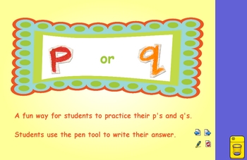 Preview of p or q Flipcharts