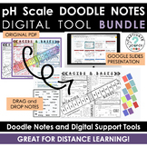 pH Acids Bases Doodle Notes Bundle with Digital Tools