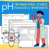 pH: Chemistry Informational Passages, Worksheets, & Vocabulary