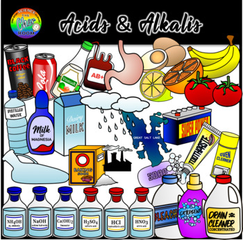 Preview of Acid and Alkali (pH Scale) Chemistry Clipart