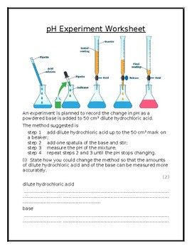 pH investigation worksheet by syeblues education | TPT