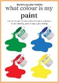 paint tin and paint brush colour matching activity