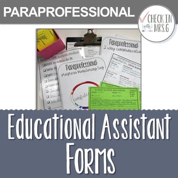 Preview of paraprofessional forms