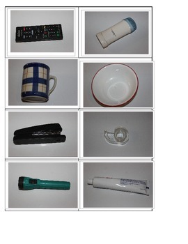 Preview of part 1 Functional pictures of everyday items flashcards, name objects/categories