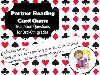 Preview of Partner Reading with Purpose 4th 5th Literacy Center Critical Thinking Questions