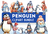 penguin clipart super cute winter and Christmas clip art