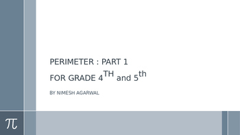 Preview of perimeter for 4th and 5th grade