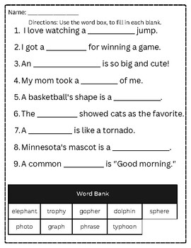 phonics ph sound worksheets by Uff Da Elementary | TPT