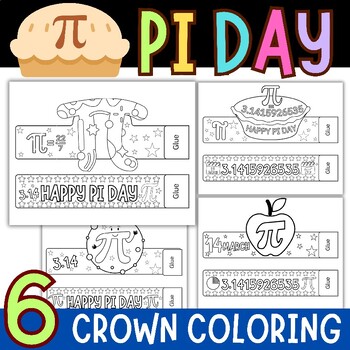 Preview of pi day math activities | pi day coloring | Pi day Hat & Crown - Headband Crafts