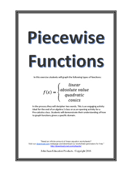 Preview of piecewise functions