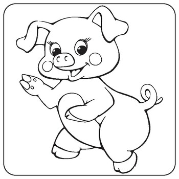 cute pigs coloring pages