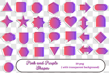 Preview of pink and purple Shapes png
