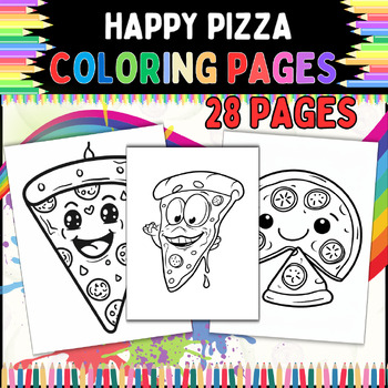 Preview of pizza coloring pages For kids: Classroom, Preschool, Grades 1st-5th and more