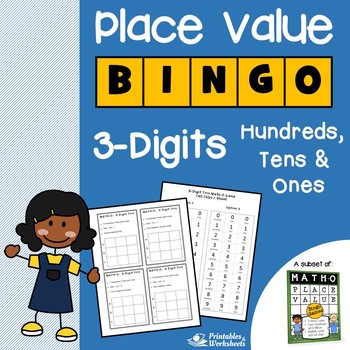 3-Digit Place Value Bingo 3rd Grade Place Value Center Number Word Form ...