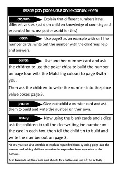 expanded form lesson plan
 place value /expanded number form by Play-and-Learn - | TpT