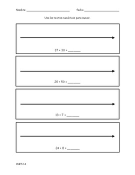 Preview of place value - number line as a tool to add