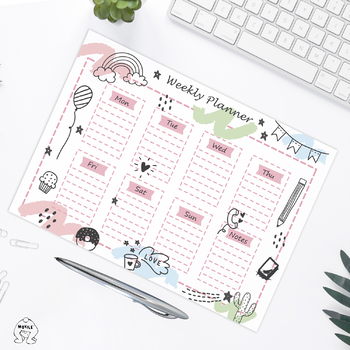 Preview of planner Printable,Printable Weekly School,Planner,gift for kid,printable Planner