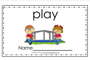 Preview of play - sight word book (fill in the blank)