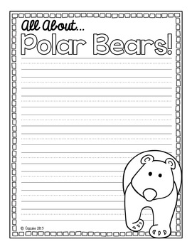 Polar Bears Craft & Printables by A Cupcake for the Teacher | TPT