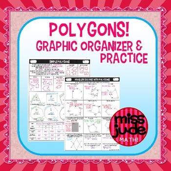 Preview of polygons graphic organizer and practice