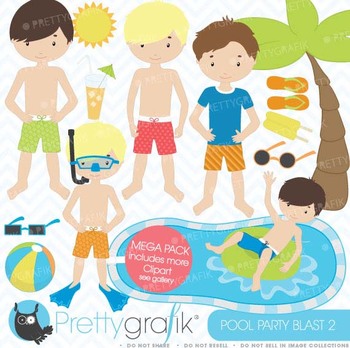 pool party clipart commercial use, vector graphics, digital clip art