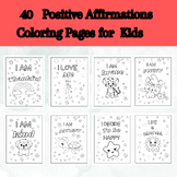 positive affirmations coloring page for kids 8.5x11 in