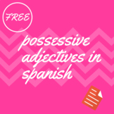 possesive adjectives in spanish worksheet